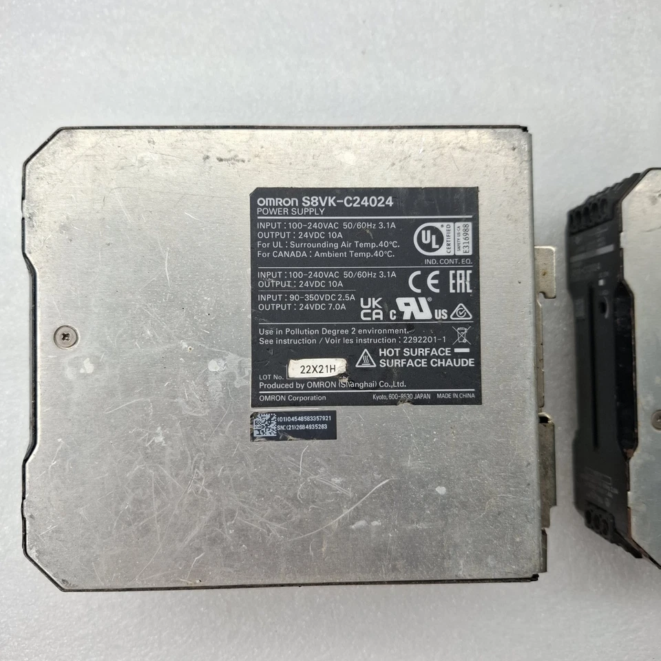 OMRON S8VK-C24024 + S8VK-C12024 POWER SUPPLY (TOTAL 2 PCS) FOR PARTS